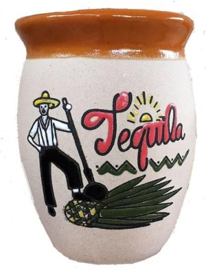 Clay jar Tequila  20 oz.